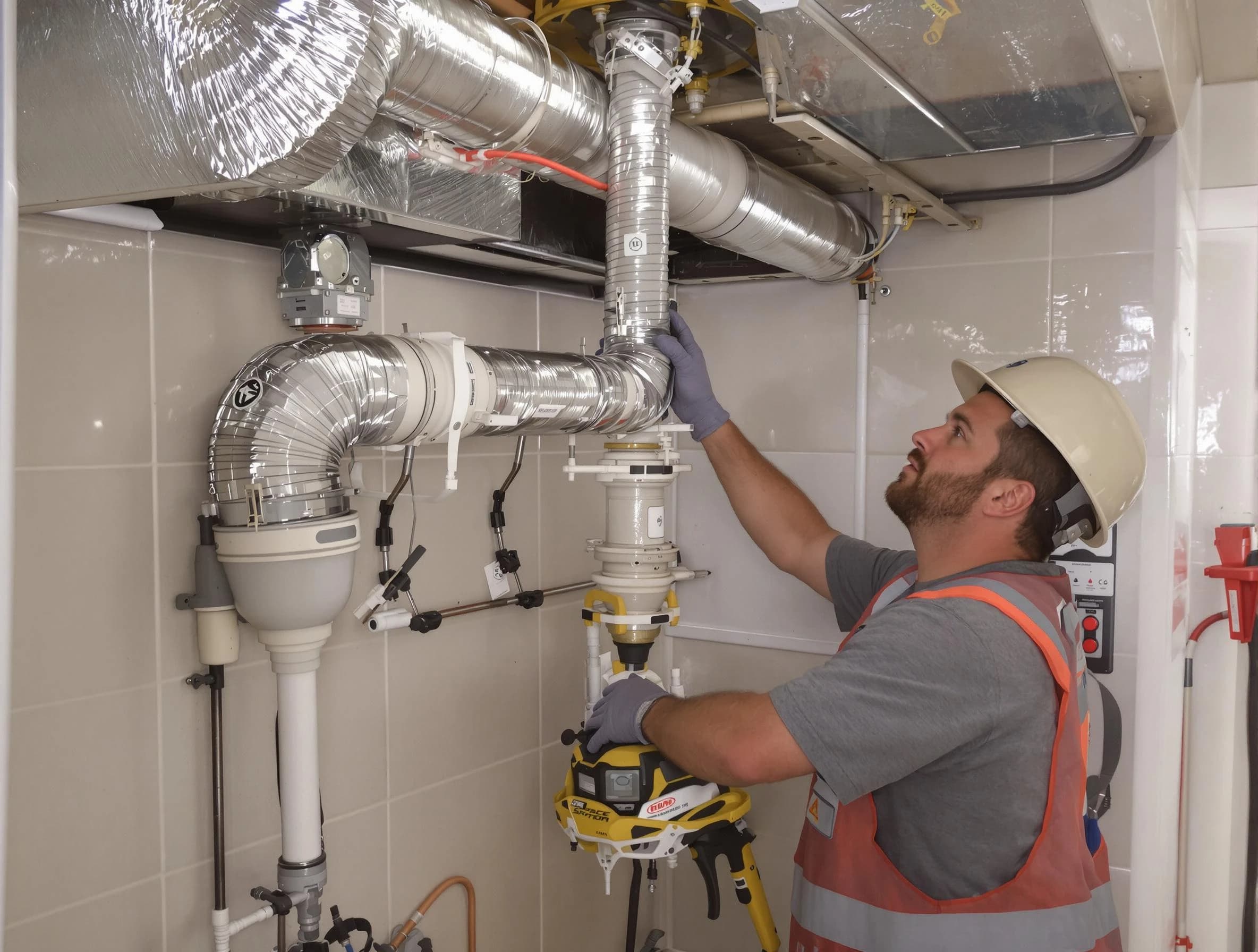 Huntington Beach Dryer Vent Cleaning expert performing professional dryer vent repair and installation in Huntington Beach